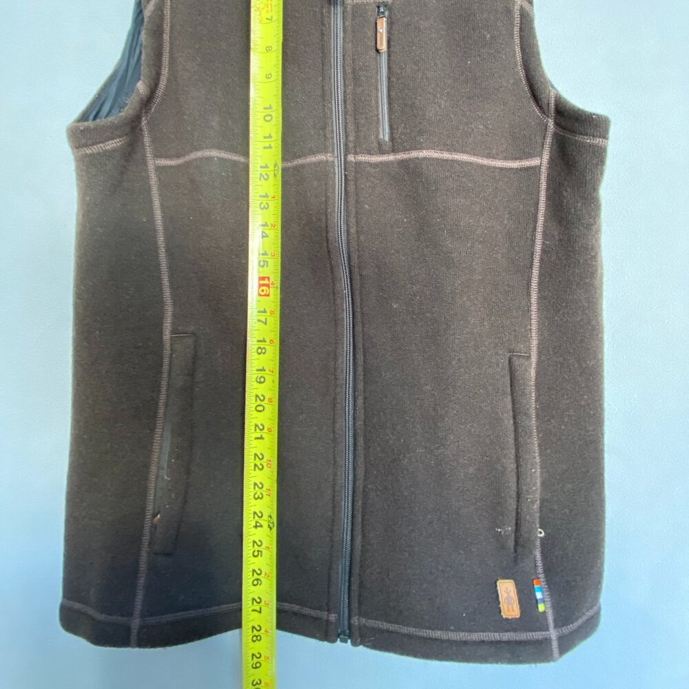 Smartwool Men’s Brown Recycled Wool Blend Fleece Vest Full Zip Size M - Picture 8 of 9